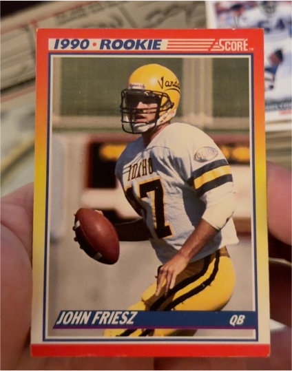 1990 Score #309 John Friesz — front