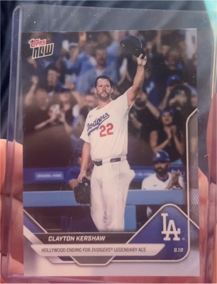 2025 Topps Now #734 Clayton Kershaw — front