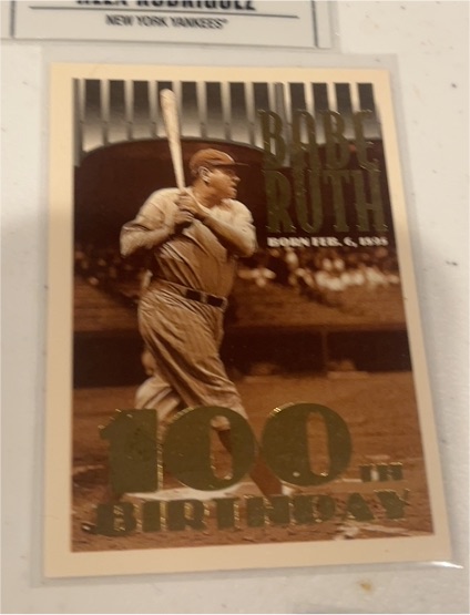 1995 Topps #3 Babe Ruth 100th Birthday — front