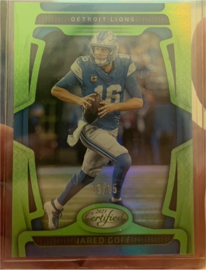 2025 Panini Certified #19 Jared Goff — front