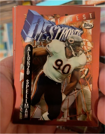 1996 Topps Finest #279 Alonzo Spellman Destroyers — front