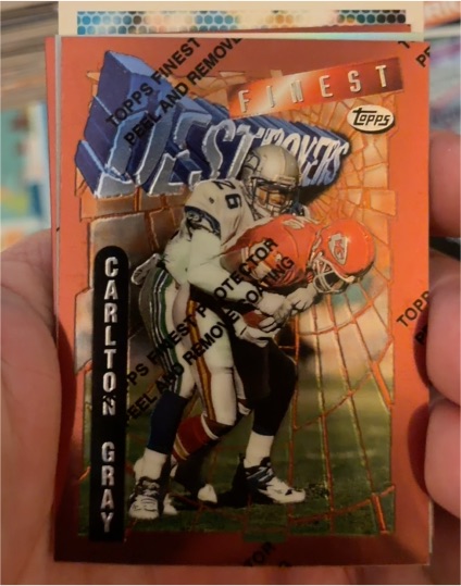 1996 Topps Finest #333 Carlton Gray — front