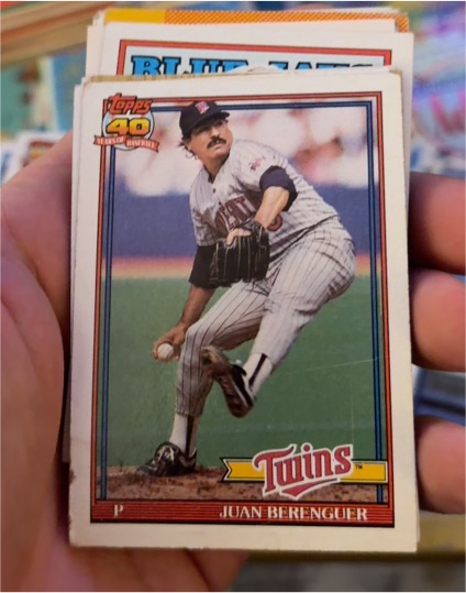 1991 Topps #449 Juan Berenguer — front