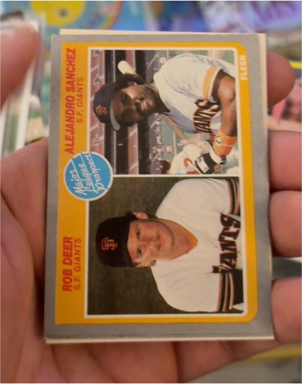 1985 Fleer #648 Rob Deer & Alejandro Sanchez — front