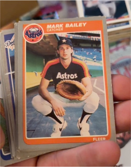 1985 Fleer #344 Mark Bailey Houston Astros — front