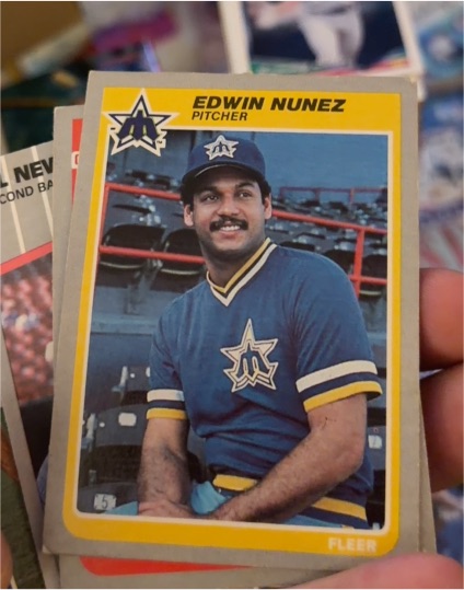 1986 Fleer #470 Edwin Nunez — front