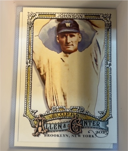 2025 Topps Allen & Ginter #332 Walter Johnson — front