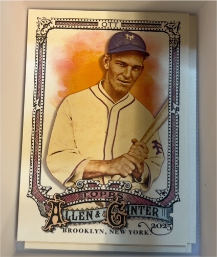 2025 Topps Allen & Ginter #317 Mel Ott — front