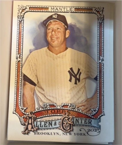 2025 Topps Allen & Ginter #19 Mickey Mantle — front