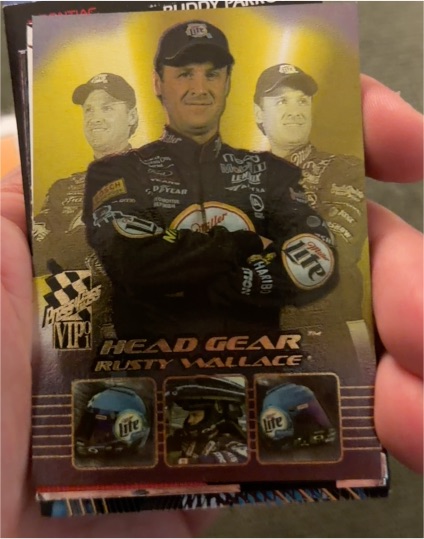 2001 Press Pass VIP #HG2 Head Gear Rusty Wallace — front