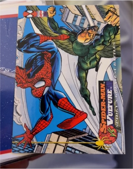 1994 Fleer The Amazing Spider-Man #112 Spider-Man vs. Vulture — front