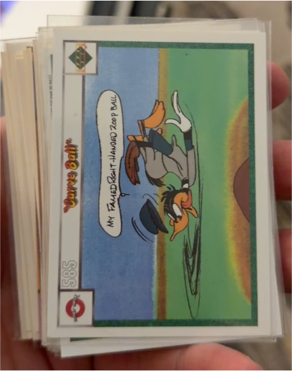 1990 Upper Deck Comic Ball #585 Daffy Duck Curve Ball — front