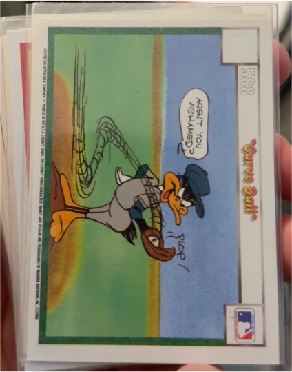 1990 Upper Deck Comic Ball #588 Curve Ball Daffy Duck — front