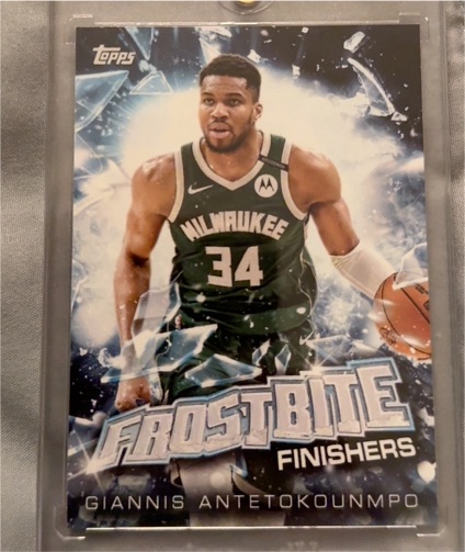 2025 Topps Holiday #FF-GA Giannis Antetokounmpo Frostbite Finishers SSP — front