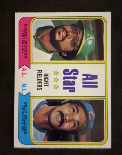1974 Topps #338 All Star Right Fielders Reggie Jackson/Billy Williams — front