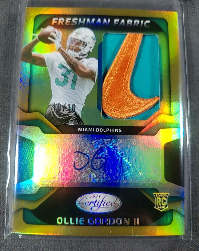 2025 Panini Certified Freshman Fabric #Ollie Gordon II — front