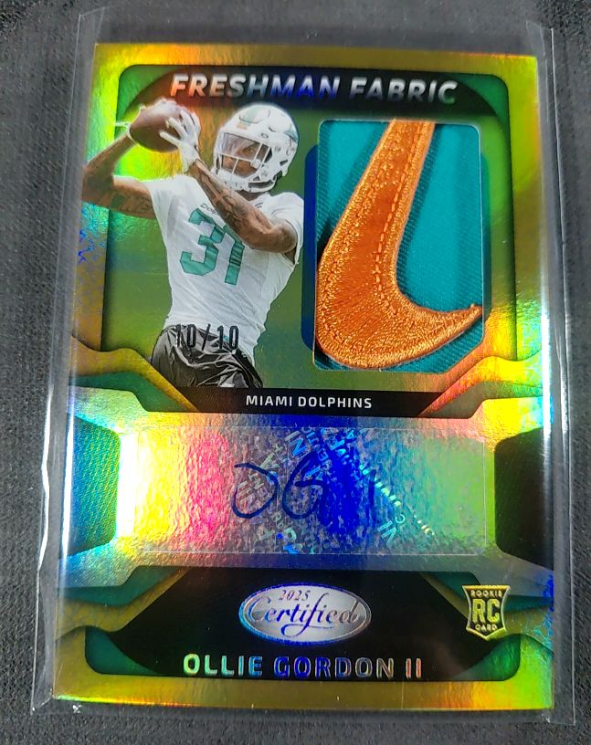 2025 Panini Certified Freshman Fabric #FBC-OGN Ollie Gordon II — front