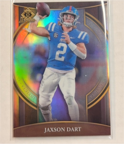 2022 Bowman University Chrome #BI-13 Jaxson Dart Invicta — front