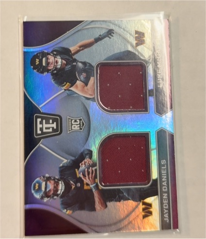 2024 Panini Totally Certified #RDS-WAS Jayden Daniels Dual Patch — front