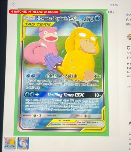 2019 Pokémon Sun & Moon #159 Slowpoke & Psyduck GX — front