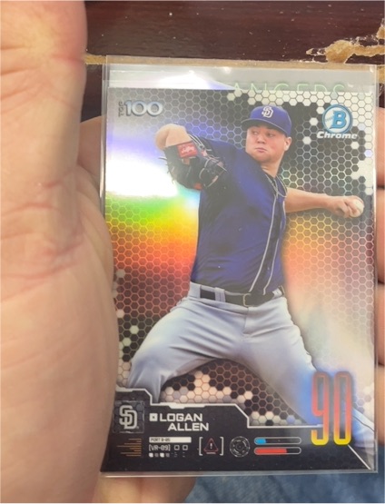 2019 Bowman Chrome Scouts Top 100 #90 Logan Allen — front