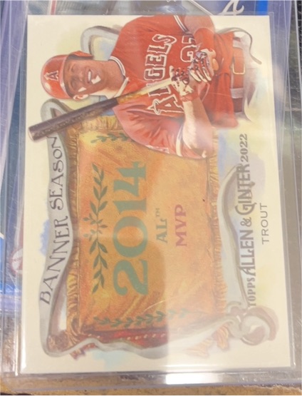 2022 Topps Allen & Ginter #BS-14 Mike Trout Banner Seasons — front