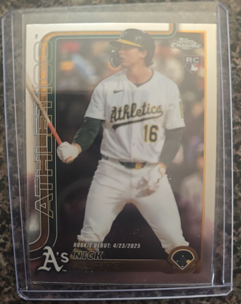 2025 Topps Chrome Update #USC180 Nick Kurtz Rookie Debut — front