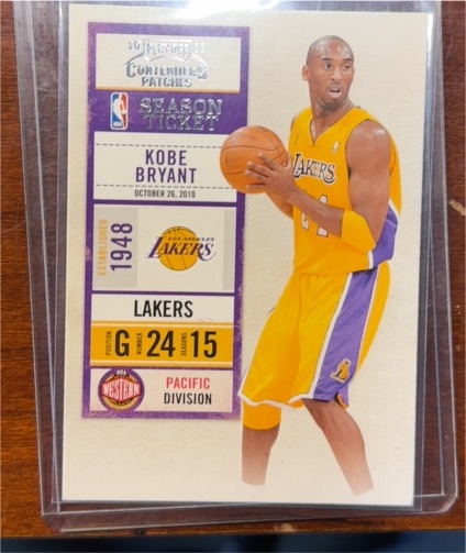 2010-11 Panini Playoff Contenders Patches Season Ticket #1 Kobe Bryant — front