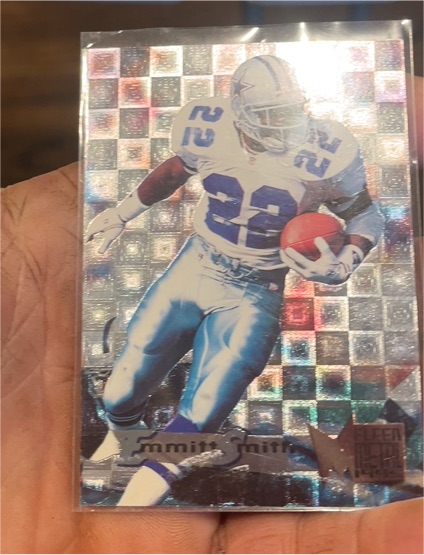 1995 Fleer Metal #42 Emmitt Smith Silver Flashers — front
