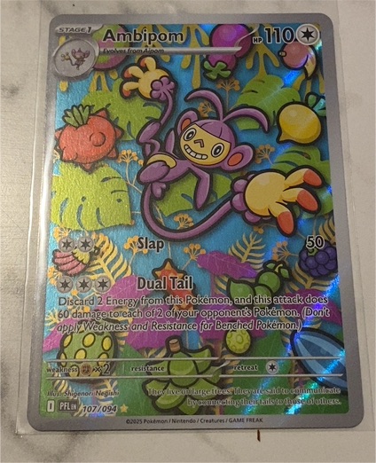 2025 Pokémon ME02: Phantasmal Flames #107 Ambipom — front