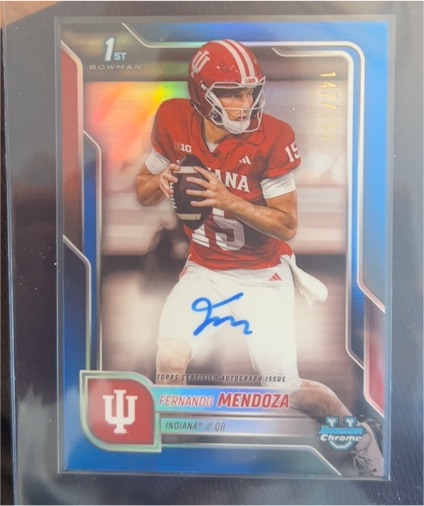 2025 Bowman Chrome University #BCA-FME Fernando Mendoza — front