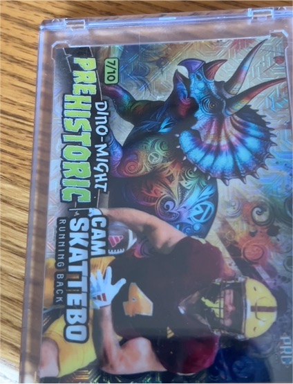 2024 Wild Card Prehistoric Dino-Might #7/10 Cam Skattebo — front