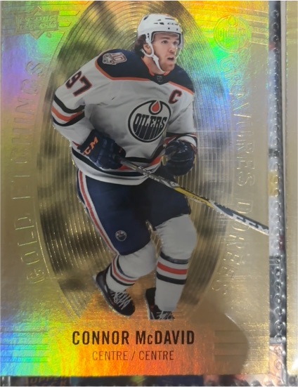 2019-20 Upper Deck Tim Hortons Gold Etchings #GE-1 Connor McDavid — front
