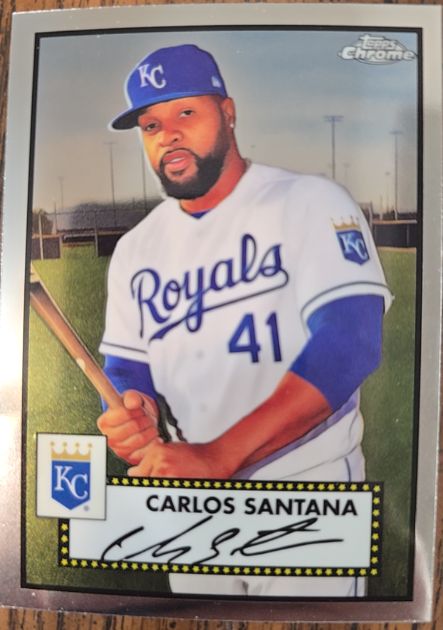 2021 Topps Chrome Platinum Anniversary #254 Carlos Santana — front