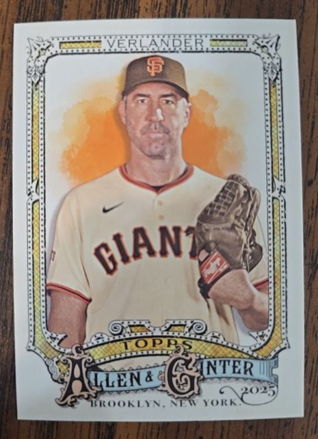 2025 Topps Allen & Ginter #66 Justin Verlander — front