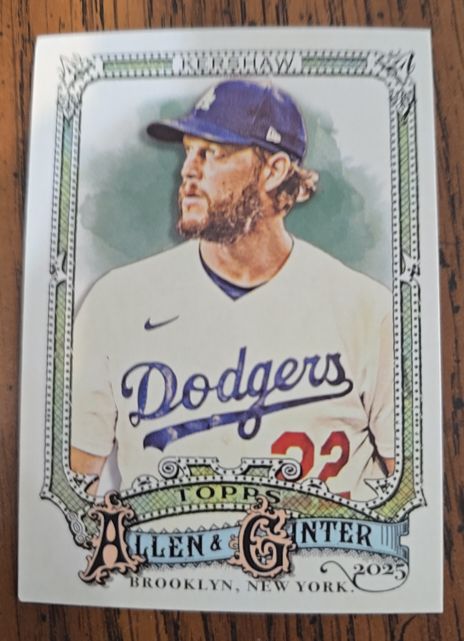 2025 Topps Allen & Ginter #37 Clayton Kershaw — front
