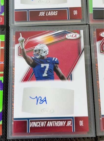 2026 Sage Red Auto #A-VA Vincent Anthony Jr. — front