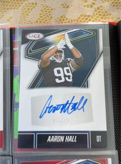 2022 SAGE HIT Autographs Black #ALW2 Aaron Hall — front