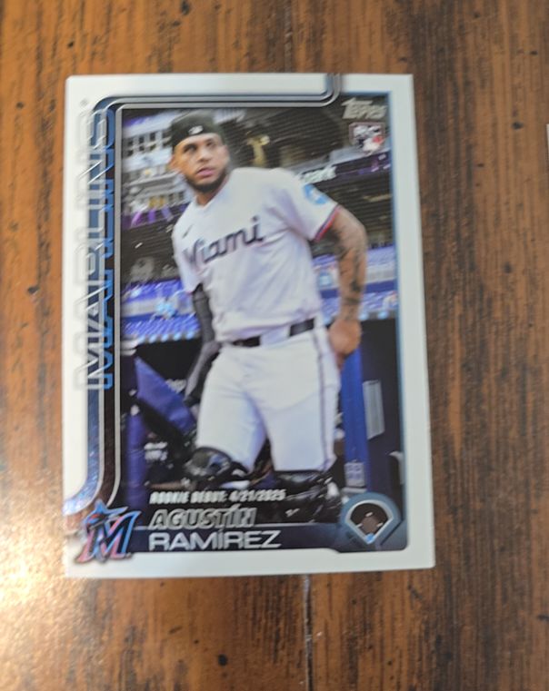 2025 Topps Update #US332 Agustin Ramirez Rookie Debut — front