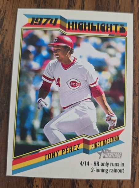 2023 Topps Heritage #74H-4 Tony Pérez 1974 Highlights — front
