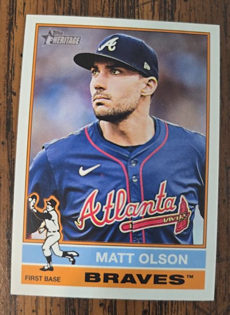 2025 Topps Heritage #102 Matt Olson — front