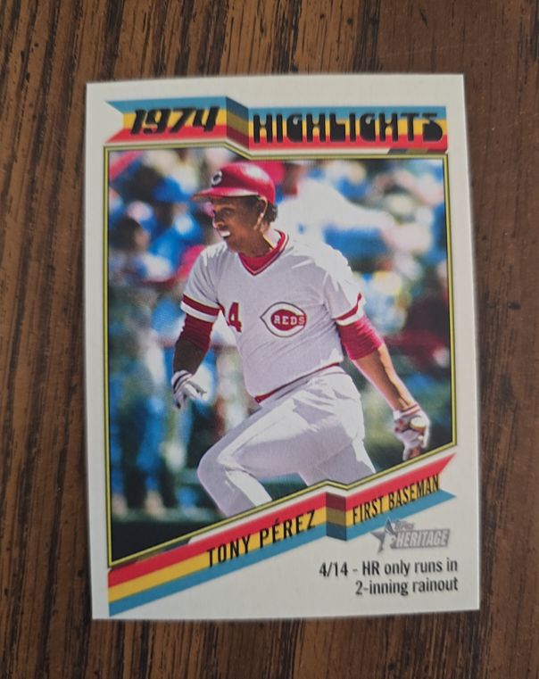 2023 Topps Heritage High Number 1974 Highlights #74H-4 Tony Pérez — front