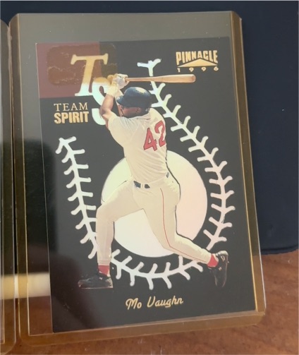 1996 Pinnacle Team Spirit #8 Mo Vaughn — front