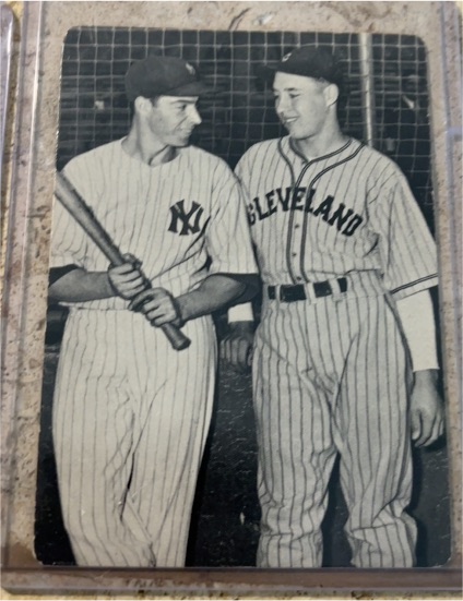 1982 Baseball Card News #8 Joe DiMaggio, Bob Feller — front