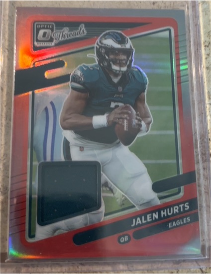 2021 Donruss Optic Threads #TH7 Jalen Hurts Patch Relic — front