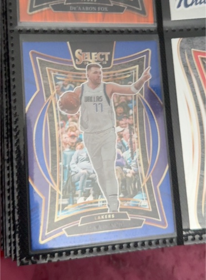 2024-25 Panini Select #56 Luka Doncic Blue Prizm Los Angeles Lakers — front