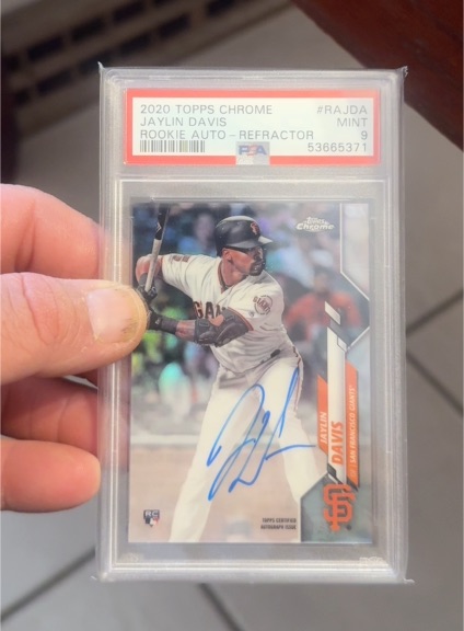 2020 Topps Chrome #RA-JDA Jaylin Davis Rookie Auto Refractor — front