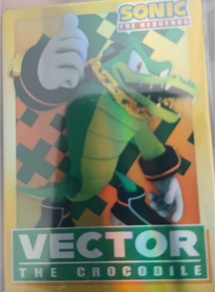 Sonic The Hedgehog Vector The Crocodile Card — front