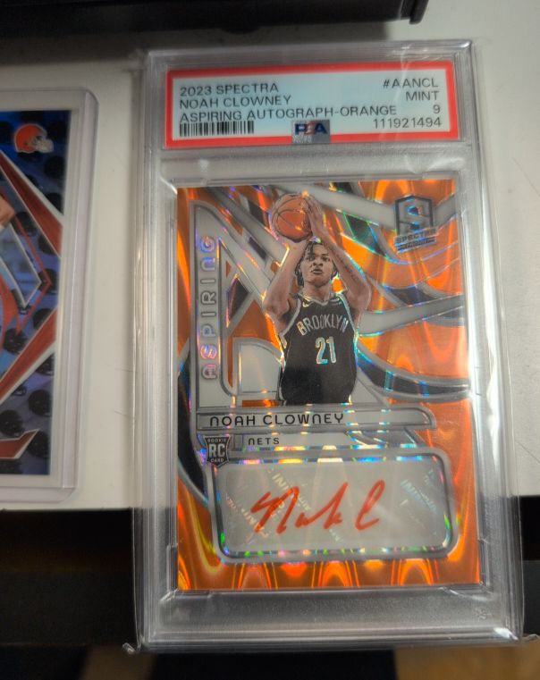 2023 Panini Spectra #AANCL Noah Clowney Aspiring Autograph Orange — front