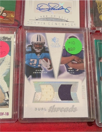2008 SP Rookie Threads Dual Threads #DT-RJ Chris Johnson & Ray Rice — front